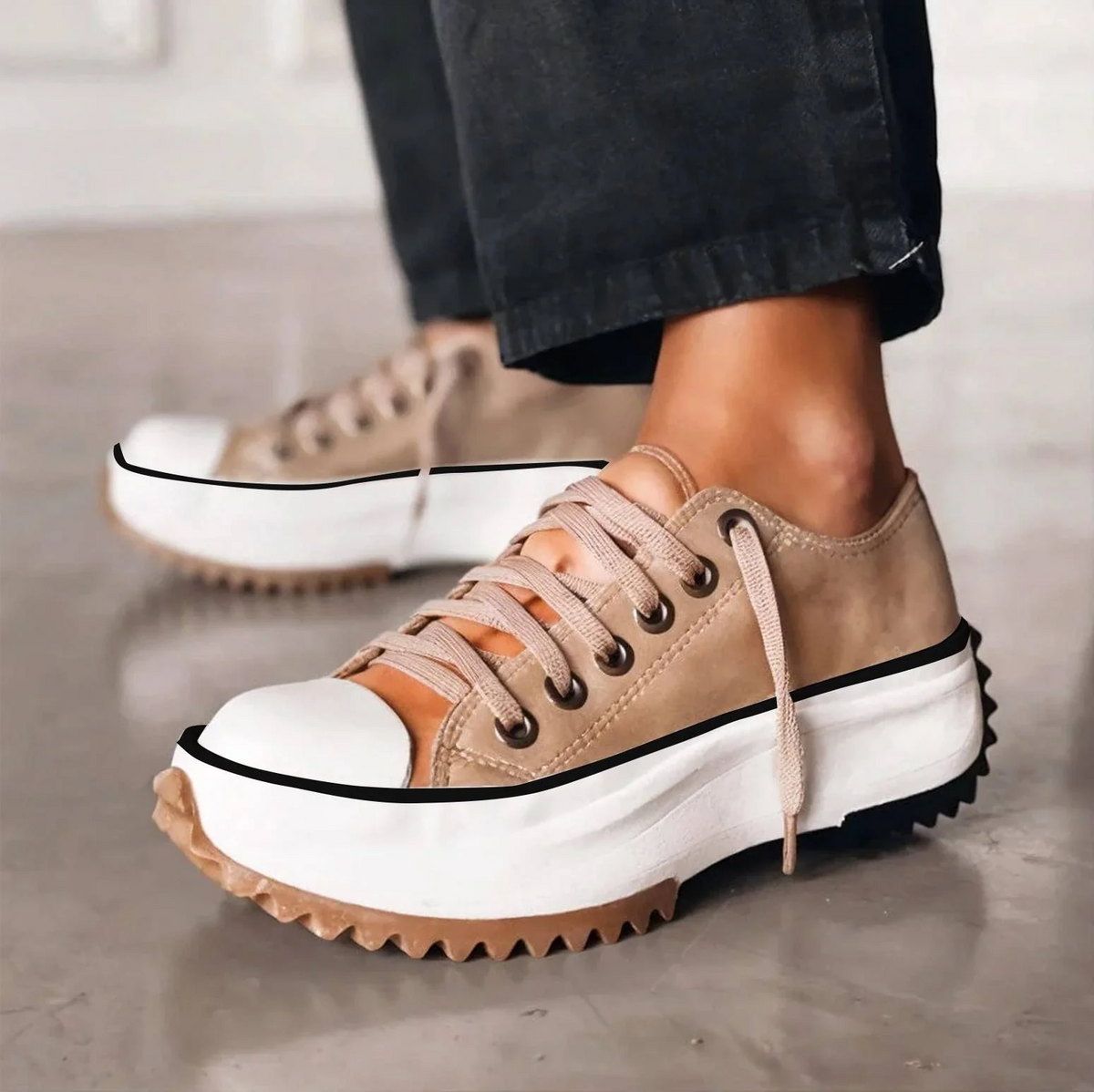 Bettina | Zapatillas de Plataforma Dentada