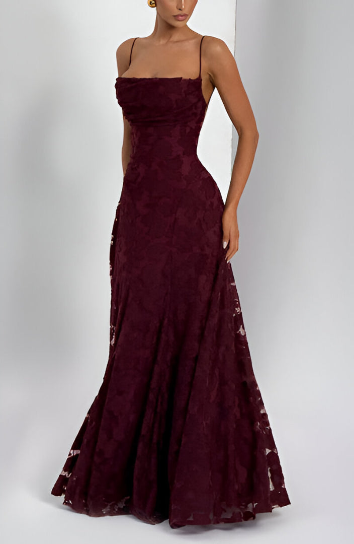 Francisa | Vestido largo de Mujer con cuerpo de encaje